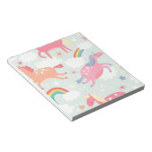Unicorns en regenboog notitieblok (Schuin)