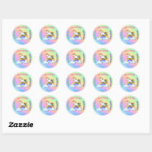 Unicorns en regenboogronde Stickers (Vel)