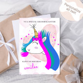 Unicorns en roze harten op zaterdag kaart