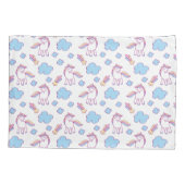 Unicorns en wolken kussensloop (Achterkant)