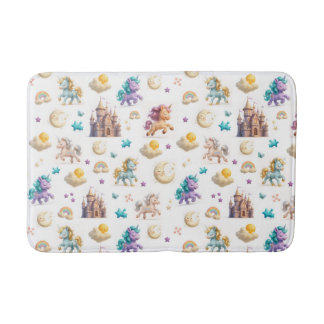 Unicorns & Fairytale Castle - Fantasy Bathroom Badmat