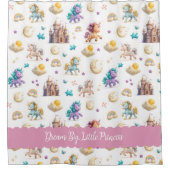 Unicorns & Fairytale Castle - Fantasy Design Douchegordijn (Voorkant)