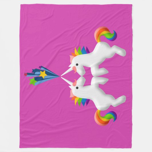 Unicorns Fleece Deken (Voorkant)
