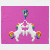 Unicorns Fleece Deken (Voorkant (Horizontaal))