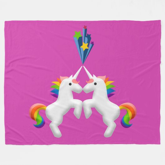 Unicorns Fleece Deken (Voorkant (Horizontaal))