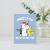 Unicorns geloven in jou briefkaart (Staand voorkant)