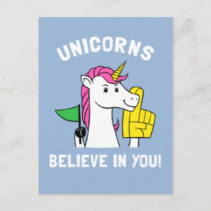 Unicorns geloven in jou briefkaart