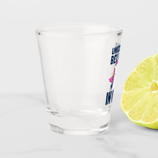 Unicorns geloven in mij shot glas (Links)