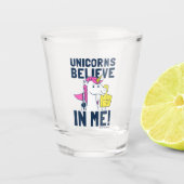 Unicorns geloven in mij shot glas (Voorkant)