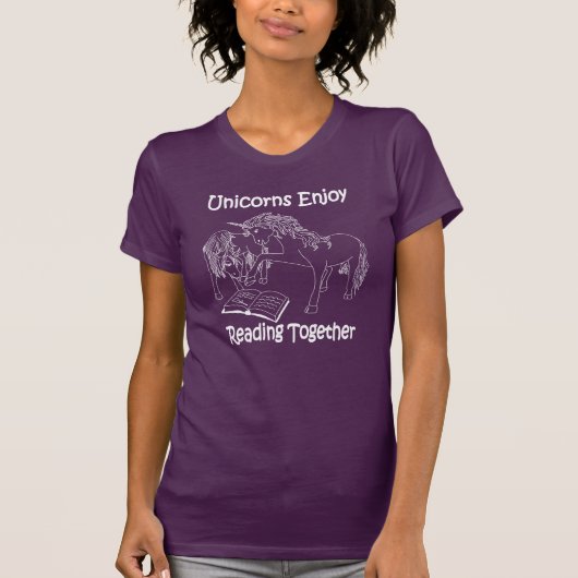 Unicorns genieten van T-shirt in combinatie met le (Voorkant)