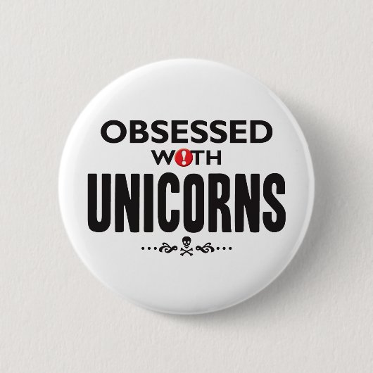 Unicorns geobsedeerd ronde button 5,7 cm (Voorkant)