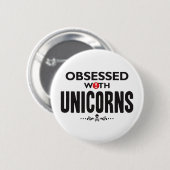 Unicorns geobsedeerd ronde button 5,7 cm (Voorkant /achterkant)