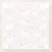 Unicorns Glazen Onderzetter (Achterkant)