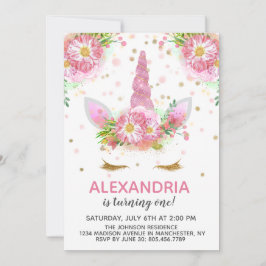 Unicorns in Bloom Birthday Kaart