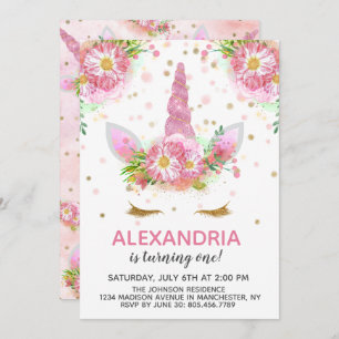 Unicorns in Bloom Birthday Kaart