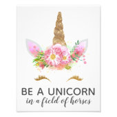 Unicorns in Bloom Foto Afdruk (Voorkant)