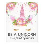 Unicorns in Bloom Foto Afdruk (Voorkant)