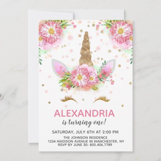 Unicorns in Bloom Kaart (Voorkant)