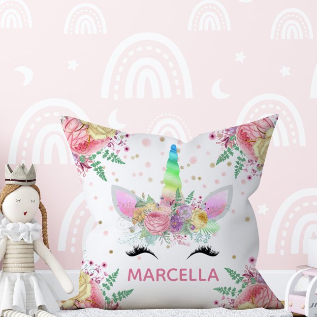 Unicorns in Bloom Reversible Pillow Kussen (Creator heeft geüpload)