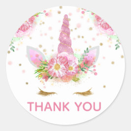 Unicorns in Bloom Ronde Sticker