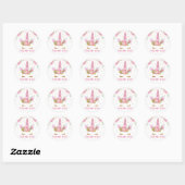 Unicorns in Bloom Ronde Sticker (Vel)