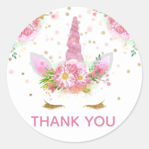 Unicorns in Bloom Ronde Sticker
