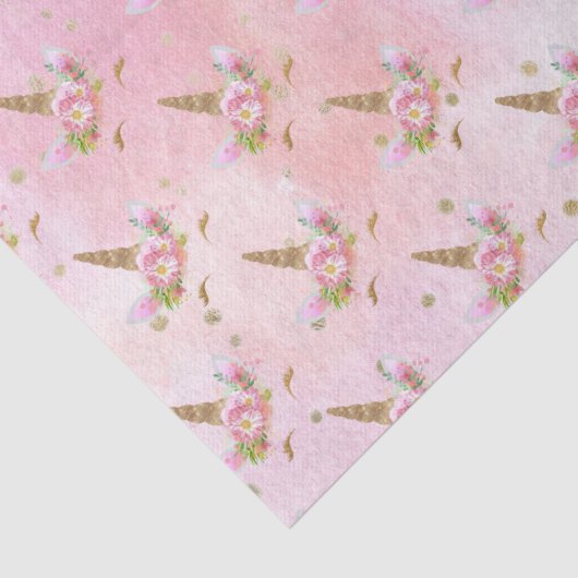 Unicorns in Bloom Tissuepapier (Detail)