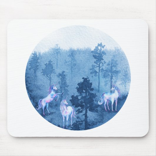 Unicorns in de mist muismat (Voorkant)