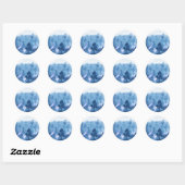Unicorns in de mist ronde sticker (Vel)
