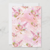Unicorns in het Baby shower Bloom Kaart (Achterkant)
