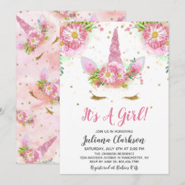 Unicorns in het Baby shower Bloom Kaart