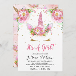 Unicorns in het Baby shower Bloom Kaart