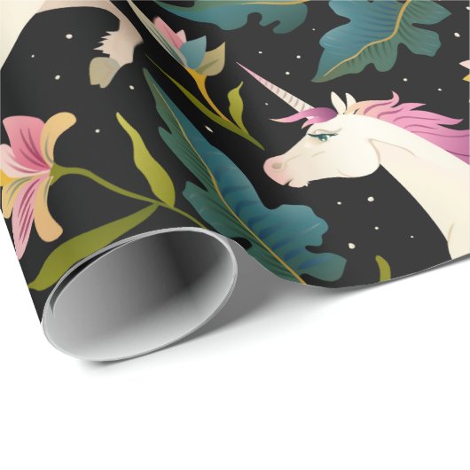 Unicorns in het bos cadeaupapier (Rol Hoek)