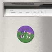 Unicorns in het veld onder de Cartoon van het Paar Magneet (Insitu (Vaatwasser))