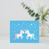 Unicorns in love Postcard Briefkaart (Staand voorkant)