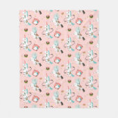 Unicorns in ruimtetype fleece deken (Voorkant)