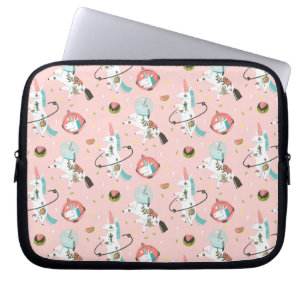 Unicorns in ruimtetype laptop sleeve