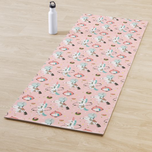 Unicorns in ruimtetype yogamat (In situ)