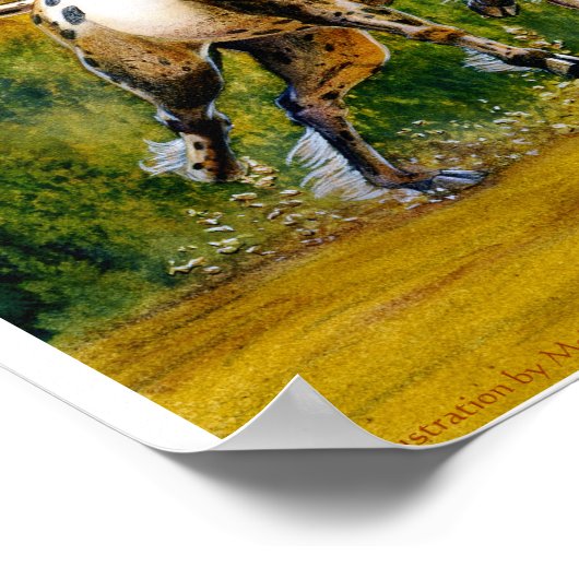 Unicorns in Sunset Poster (Hoek)