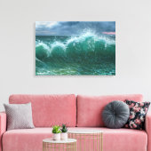 Unicorns in The Waves Canvas Afdruk (Insitu (Woonkamer))