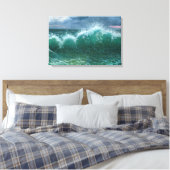 Unicorns in The Waves Canvas Afdruk (Insitu (Slaapkamer))