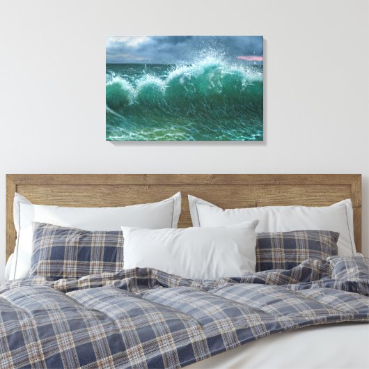 Unicorns in The Waves Canvas Afdruk (Insitu (Slaapkamer))