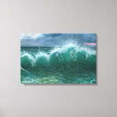 Unicorns in The Waves Canvas Afdruk (Voorkant)