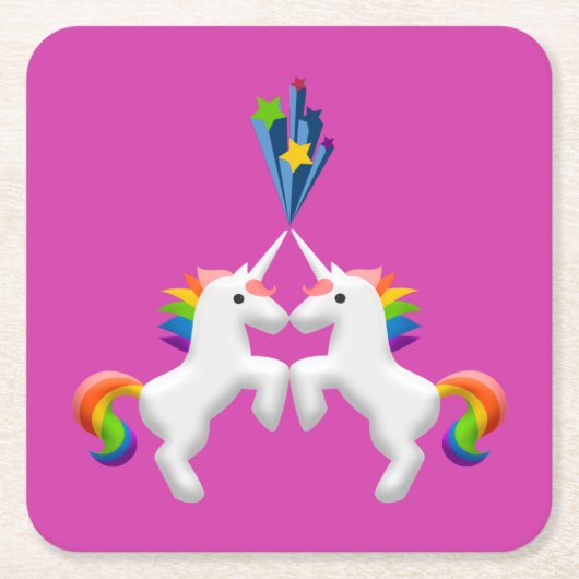 Unicorns Kartonnen Onderzetters (Voorkant)