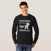 Unicorns komen uit Amarillo Texas, woonachtig Tx l T-shirt (Voorkant volledig)