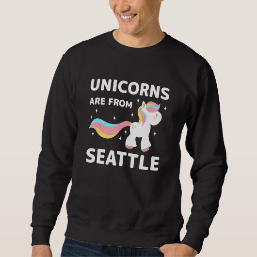 Unicorns komen uit Seattle Washington, woonachtig Trui (Voorkant)