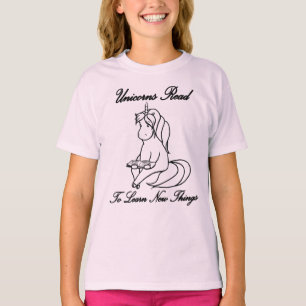 Unicorns lezen om nieuwe dingen te leren T-Shirt -