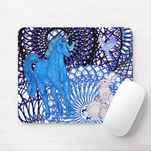 Unicorns Love Rabbits Muismat (Met muis)