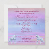 Unicorns Magical Fantasy Girls Birthday Party Kaart (Voorkant)