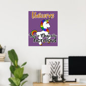 Unicorns Magisch Fictious Funny Poster (Thuiskantoor)